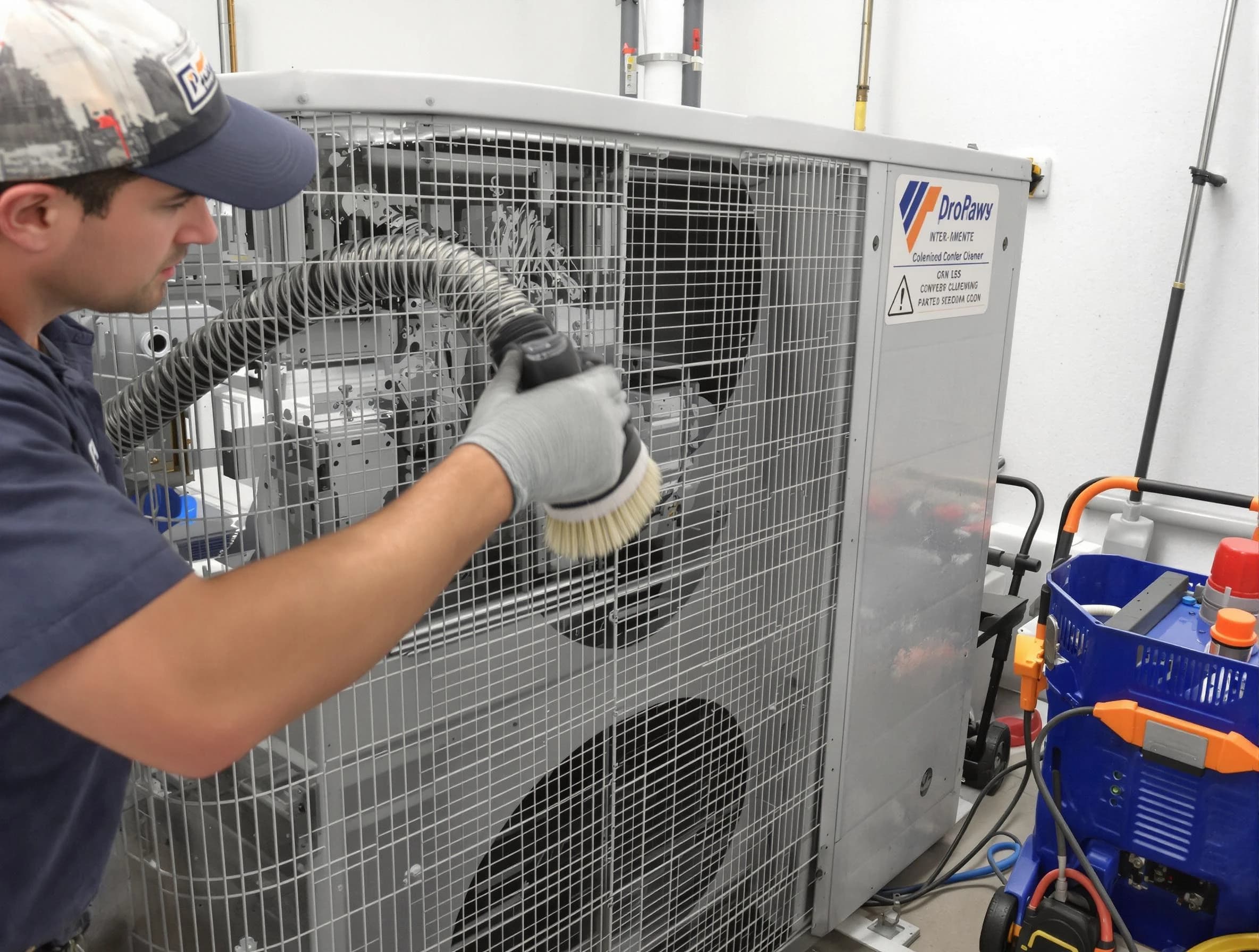 Marshall Air Duct Cleaning specialist performing precision AC coil cleaning for improved system performance in Marshall
