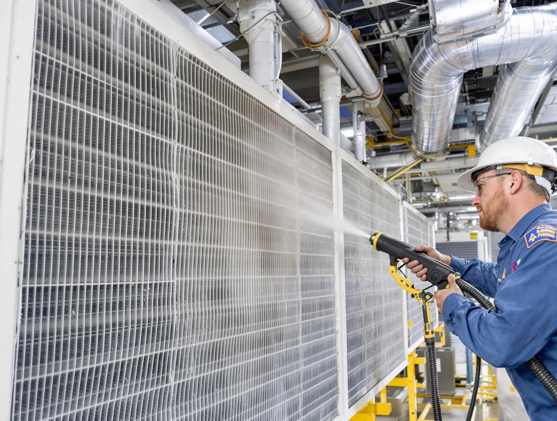 Professional commercial coil cleaning by Marshall Air Duct Cleaning in Marshall