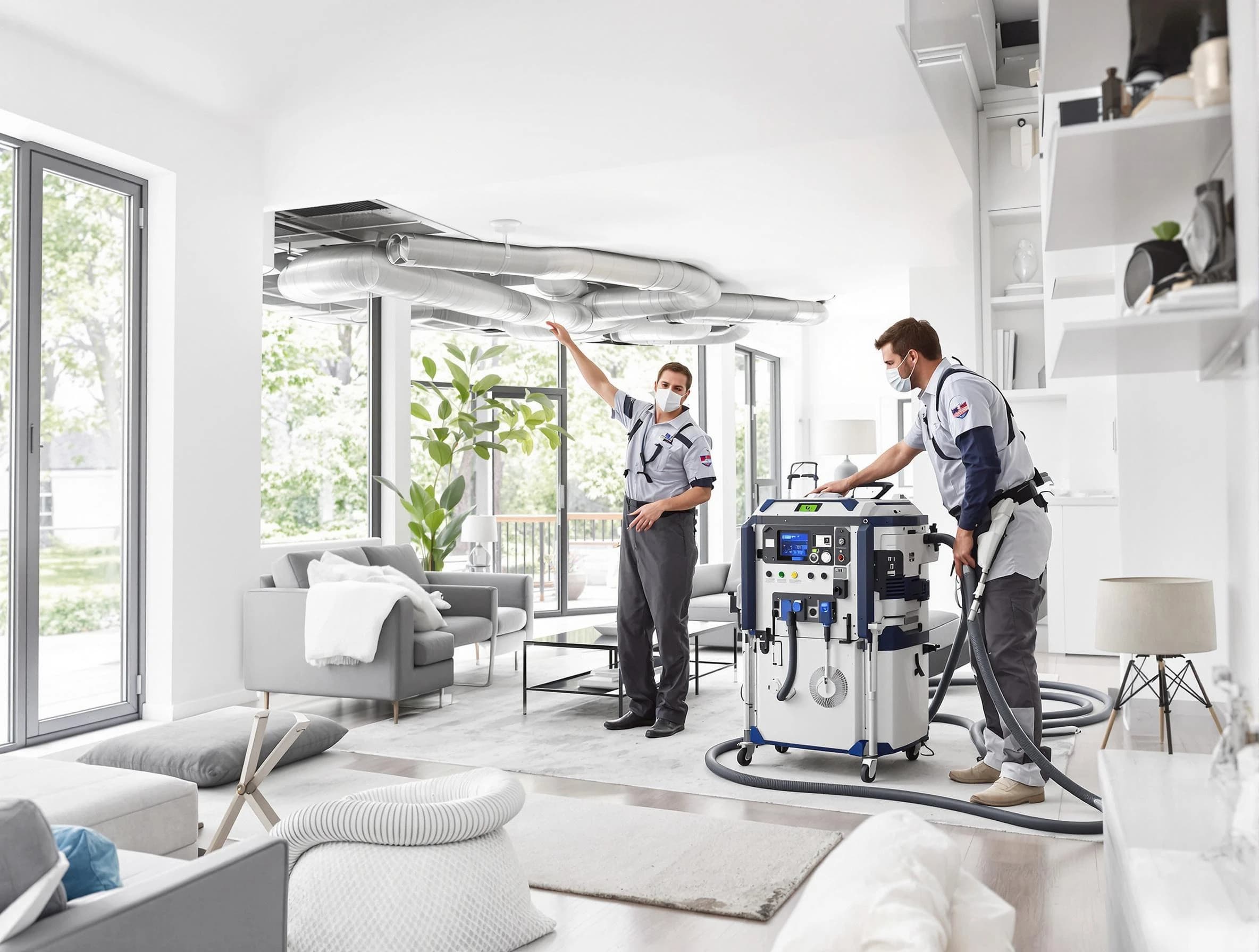 Marshall Air Duct Cleaning professional conducting pure air duct cleaning with state-of-the-art equipment in Marshall